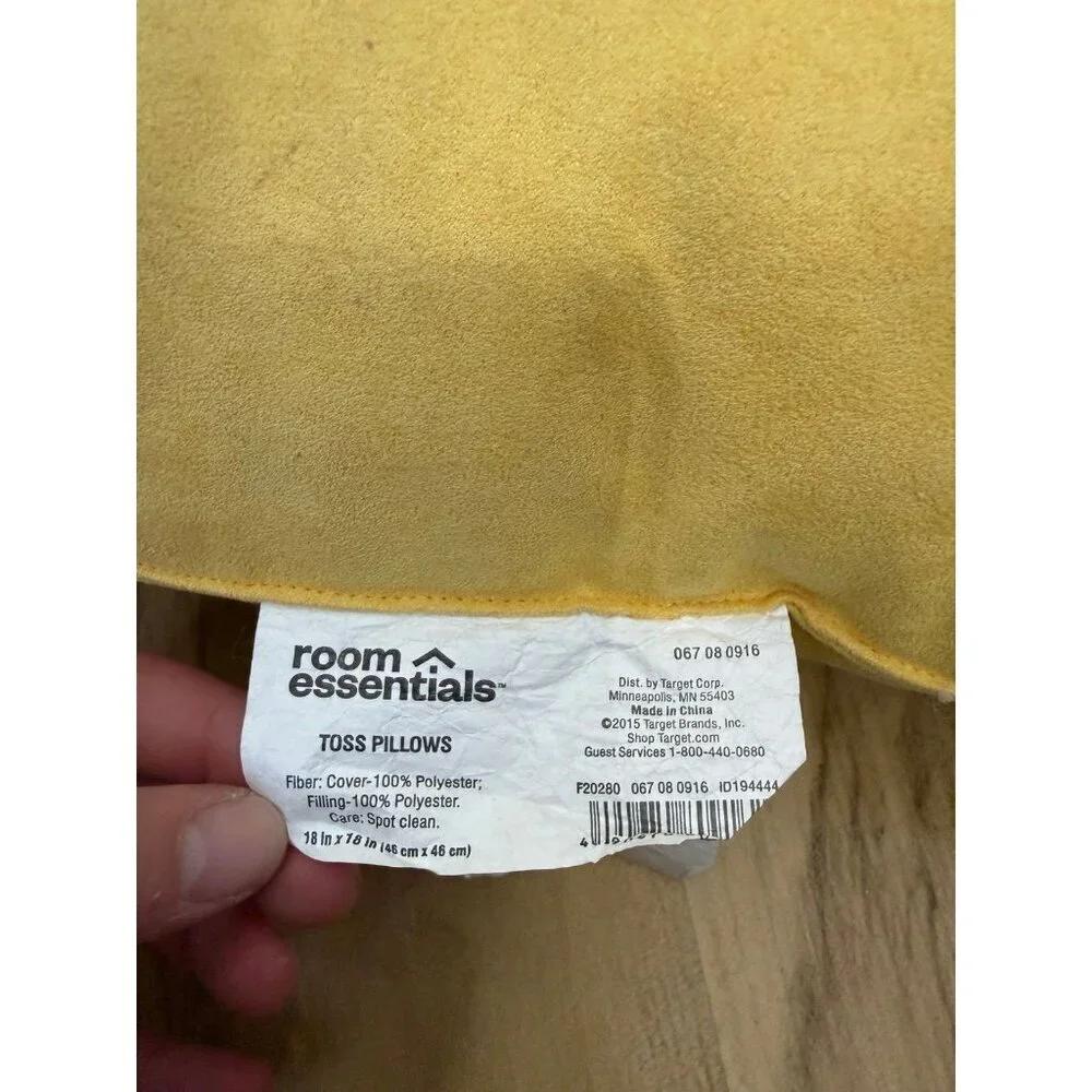 Room Essentials yellow throw pillow